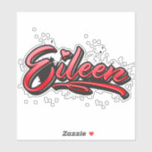 Eileen red Heart Graffiti Aufkleber Sticker シール (シート)