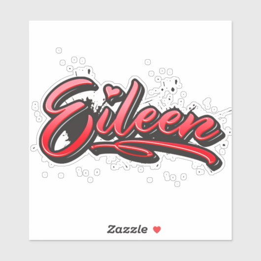 Eileen red Heart Graffiti Aufkleber Sticker シール (シート)
