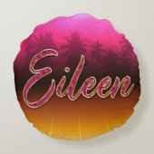 Eileen Vorname Name golden pink Kissen ラウンドクッション (裏面)