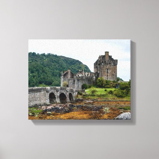 Eilian Donan Castle, Loch Duich – スコットランド，英国 キャンバスプリント (正面)