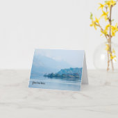 Eilian Munde on Loch Leven, Scotland Greeting card カード (黄色い花)