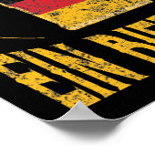 Ein Bier Bitteドイツ国旗1ビールお願い ポスター (角)