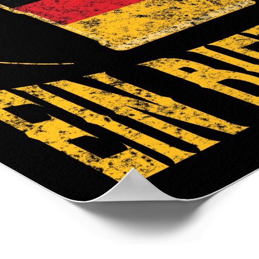 Ein Bier Bitteドイツ国旗1ビールお願い ポスター (角)