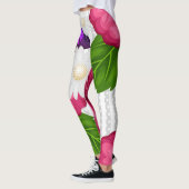 Ein Blütentraum Blumen Streifen & Punkte レギンス (左)