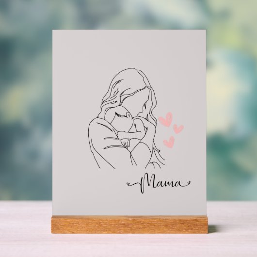 Ein danke an alle mamas アクリルサイン (ニュートラル)