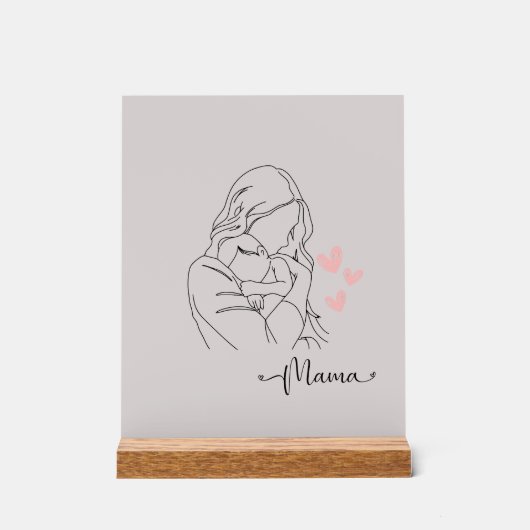 Ein danke an alle mamas アクリルサイン (正面)