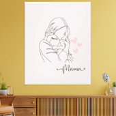 Ein danke an alle mamas キャンバスプリント (インサイチュ (リビング))