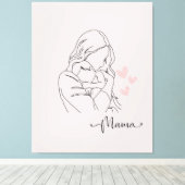 Ein danke an alle mamas キャンバスプリント (インサイチュ (ウッドフロア))