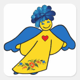 Ein Engel mit offenem Herzen スクエアシール