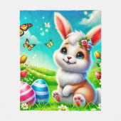 Ein glücklicher Hase フリースブランケット (正面)