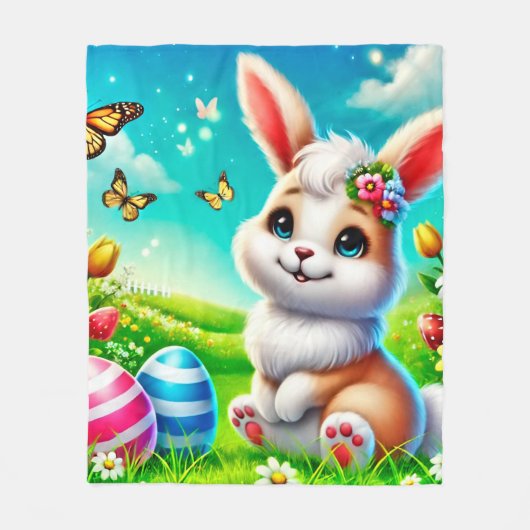 Ein glücklicher Hase フリースブランケット (正面)