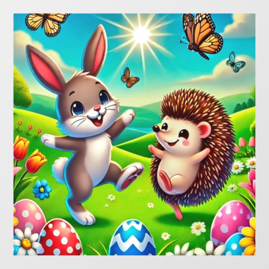 Ein glücklicher Hase und Igel ウィンドウサイン (シート)