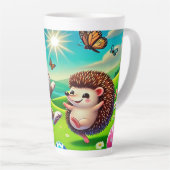 Ein glücklicher Hase und Igel カフェラテマグ (右アングル)