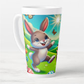 Ein glücklicher Hase und Igel カフェラテマグ (左アングル)
