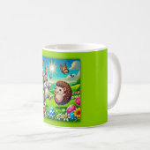 Ein glücklicher Hase und Igel コーヒーマグカップ (正面右)