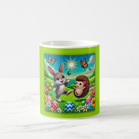 Ein glücklicher Hase und Igel コーヒーマグカップ (中央)