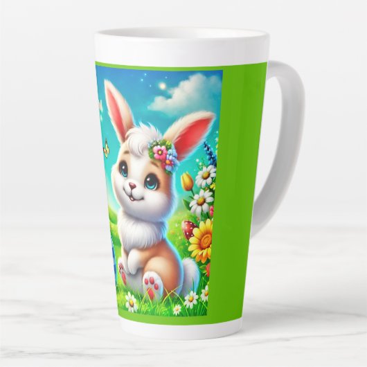 Ein glücklicher Hasse カフェラテマグ (右アングル)