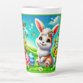 Ein glücklicher Hasse カフェラテマグ