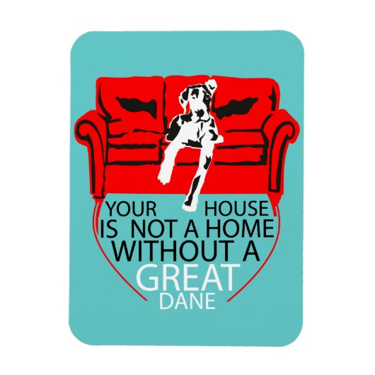 Ein Haus ohne Deutsche Doggen マグネット (縦)