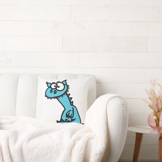 Ein niedlicher Drache in blau クッション (ソファ)