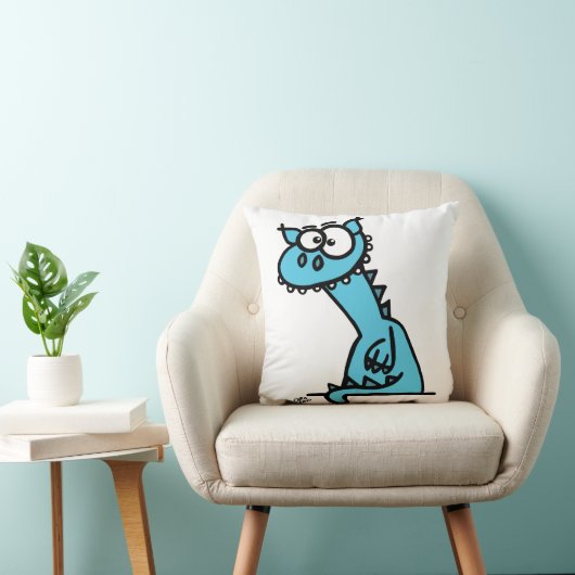 Ein niedlicher Drache in blau クッション (椅子)