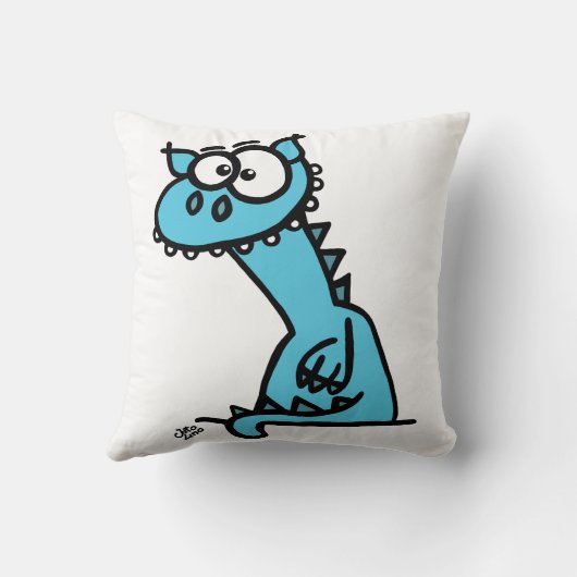 Ein niedlicher Drache in blau クッション (裏面)