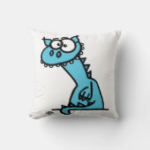 Ein niedlicher Drache in blau クッション (正面)