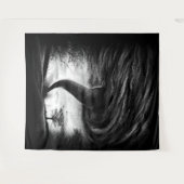 ein Tornado auf einer Straße in realistischem Stil タペストリー (正面(横))