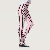 Ein Traum in Rosa mit schwarzen Punkten Yoga レギンス (右)
