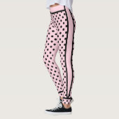 Ein Traum in Rosa mit schwarzen Punkten Yoga レギンス (左)