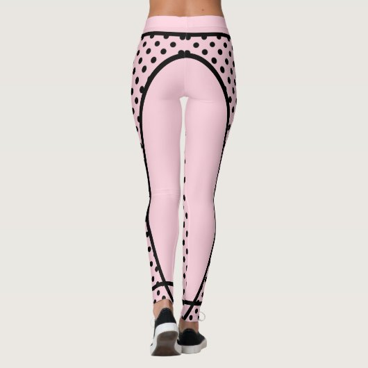 Ein Traum in Rosa mit schwarzen Punkten Yoga レギンス (裏面)