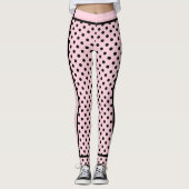 Ein Traum in Rosa mit schwarzen Punkten Yoga レギンス (正面)