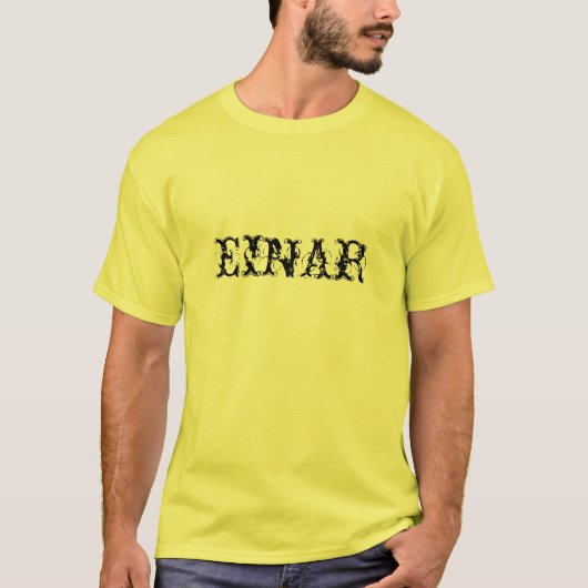 EINARのクラシックの黄色 Tシャツ (正面)