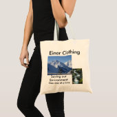Einarの衣類のreuseable買い物袋 トートバッグ (正面(商品))