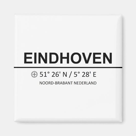 Eindhoven座標 – Eindhoven座標 マグネット (正面)