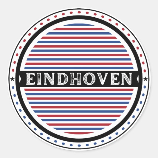 Eindhoven City Pride Emblem – Dutch Identity ラウンドシール (正面)