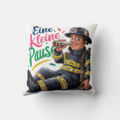 "Eine kleine Pause" Feuerwehrmann クッション (裏面)