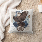 Eine schöne Collage mit Adler    クッション (ブランケット)