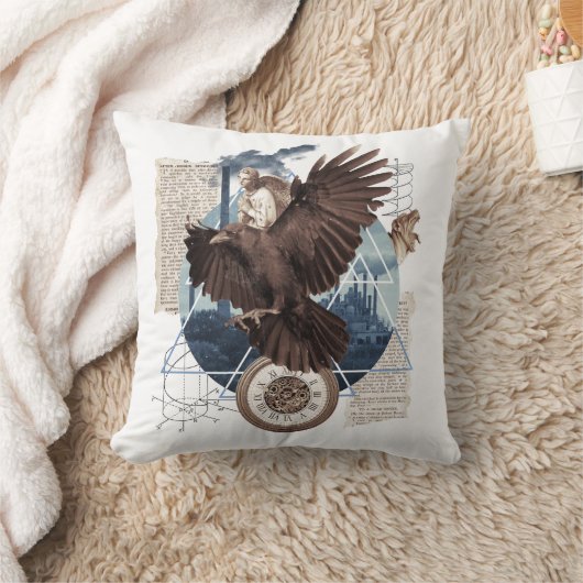 Eine schöne Collage mit Adler    クッション (ブランケット)