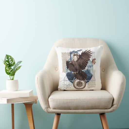 Eine schöne Collage mit Adler クッション (椅子)