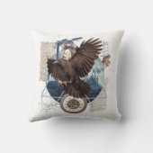 Eine schöne Collage mit Adler    クッション (裏面)