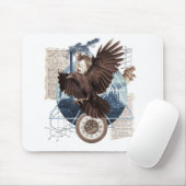 Eine schöne Collage mit Adler  Klimaschutz  マウスパッド (マウス)