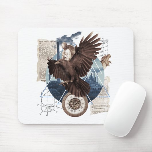 Eine schöne Collage mit Adler  Klimaschutz  マウスパッド (マウス)