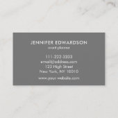 Einfach beruflich, elegant grau 名刺 (裏面)