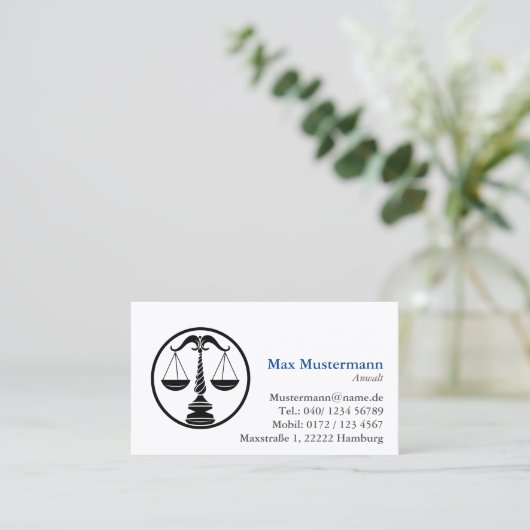 einfache Anwalt Visitenkarte 名刺 (スタンド正面)