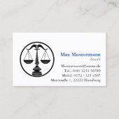 einfache Anwalt Visitenkarte 名刺 (正面)