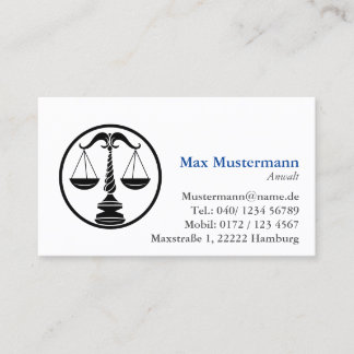 einfache Anwalt Visitenkarte 名刺