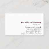 einfache Arzt Visitenkarte 名刺 (正面)
