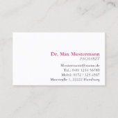 einfache Doktor Visitenkarte 名刺 (正面)