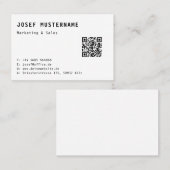 Einfache Elegante QR Code Visitenkarten Vorlage 名刺 (正面/裏面)
